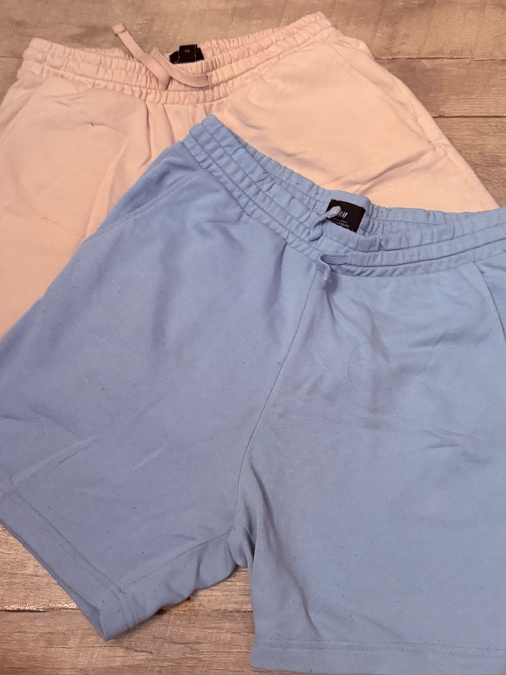 H & M  Light Blue and Pale Pink Lounge Shorts - Pair